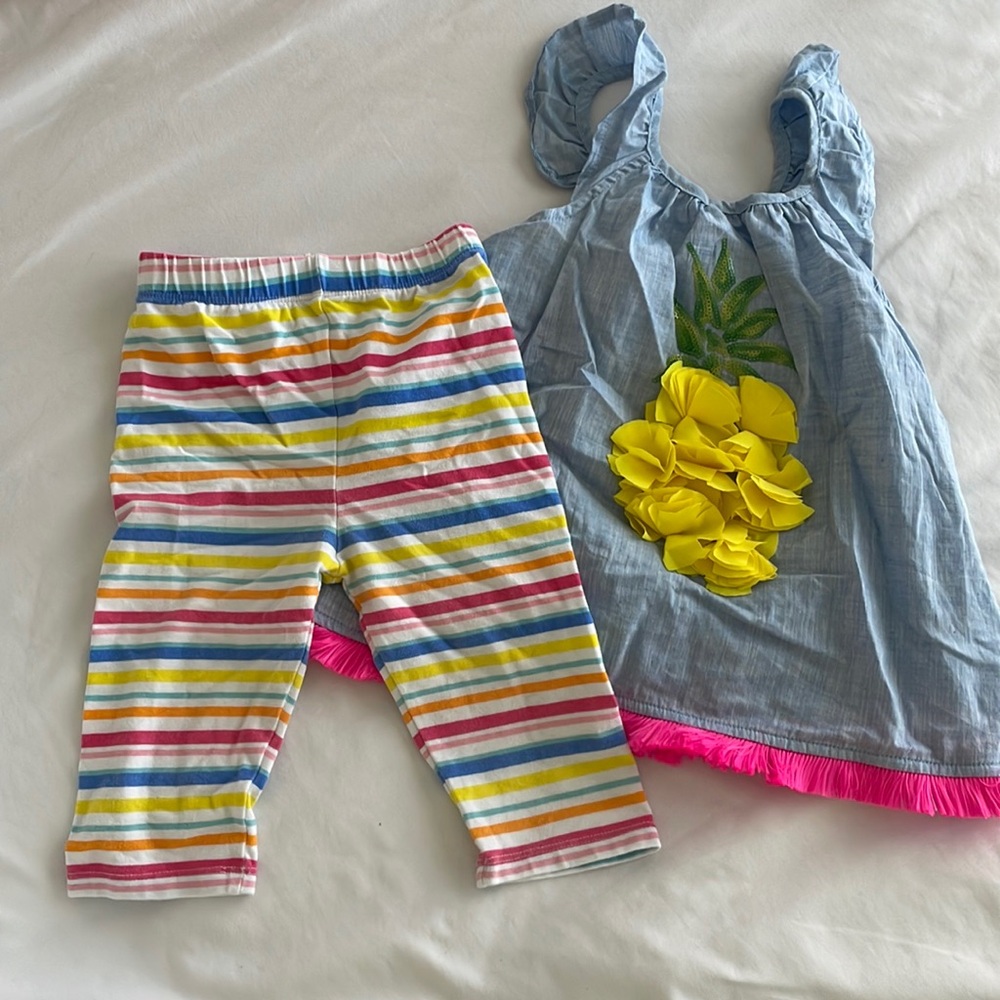 Mudpie pineapple set 3t